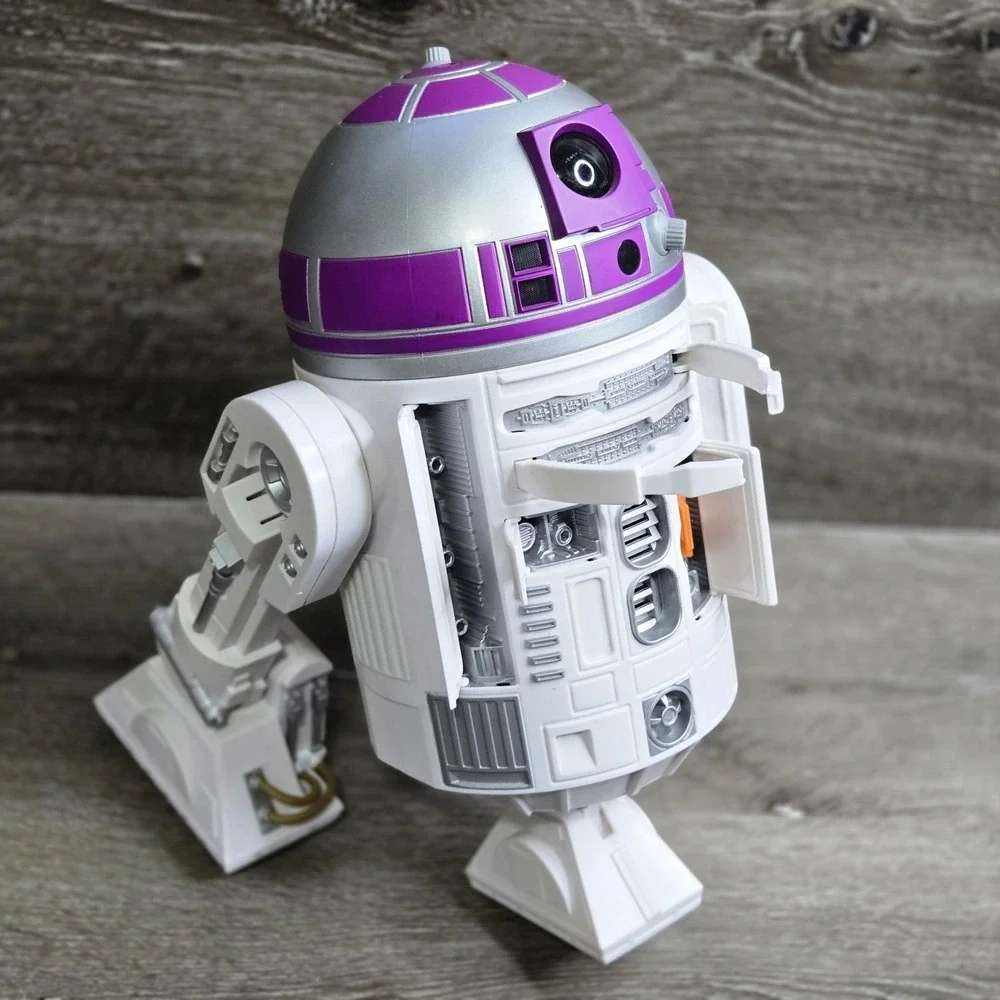 Disney Star Wars R2 Unit Purple White Droid Depot Tested w/ Remote & Bag